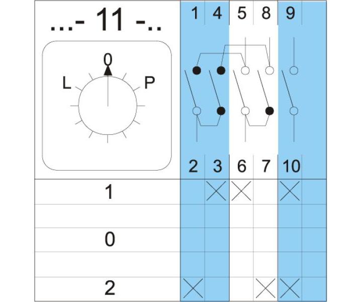 Vestavn� va�kov� sp�na� reverzn� Apator 4G25-11-U, 3-p�l, 25 A