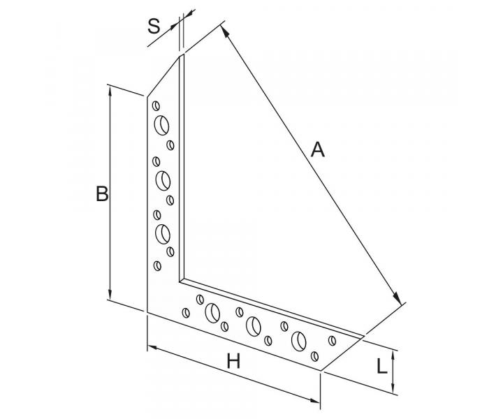 Rohovnk 130x130x32 mm
