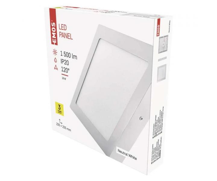 tvorcov priamo montovan LED svietidlo Emos Profi ZM6142, 18 W, neutrln biela