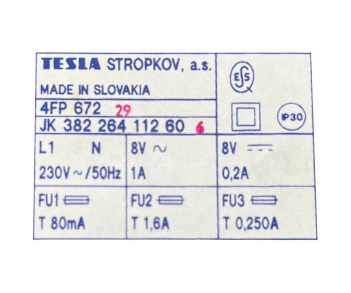 Nap�jac� zdroj Tesla 4 FP 672 29, IP30 - �ed�