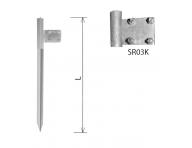 Zemniaca ty s profilom "T" Kovoblesk ZTT, so svorkou SR03K - 1,5 m