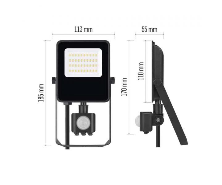 LED reflektor Emos Visio ZS2923, IP54, 20 W, ierny - neutrln biela