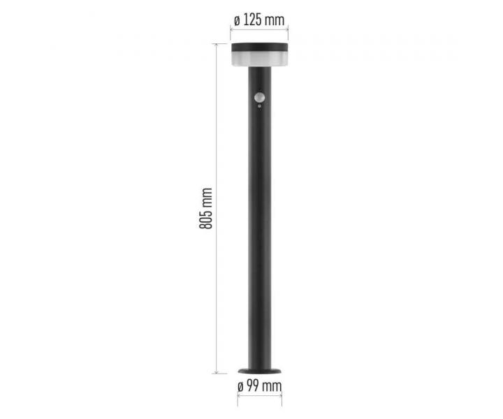 LED zhradn solrne stpikov svietidlo s idlom smraku Emos Terion ZGJ0B4S, IP44, 2 W, tepl biela