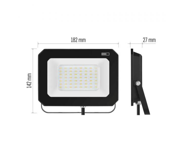 LED reflektor Emos Simpo ZS2243, IP65, 50 W, ierny - neutrln biela