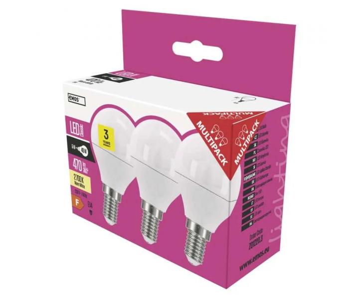 LED �iarovka Emos Classic Mini Globe, E14, 5W (40 W), tepl� biela - 1 ks