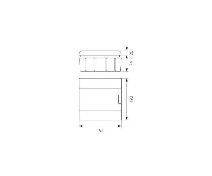 Rozvodnica zapusten Elektro plast, IP 40, 6 modulov (1x6)