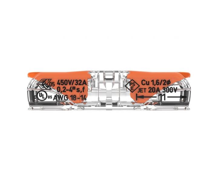 Svorka s pkou spojovacia inline Wago 221-2411 - 2x4 mm2