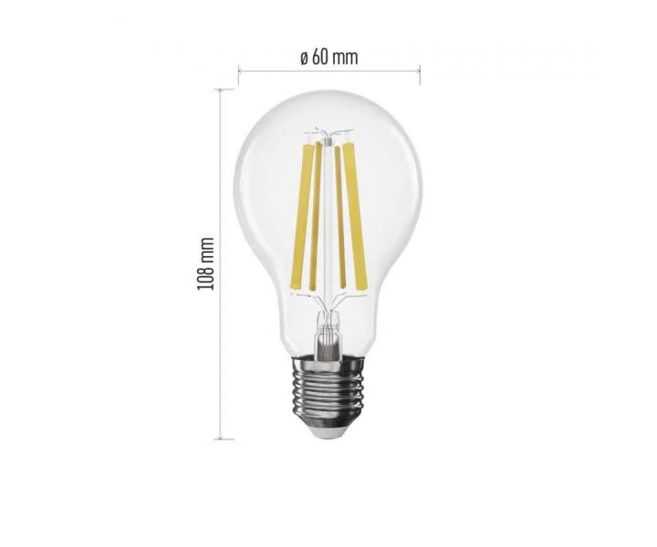 LED iarovka Emos Filament A60 ZF5164D, E27, 11 W (100 W), tepl biela - stmievaten