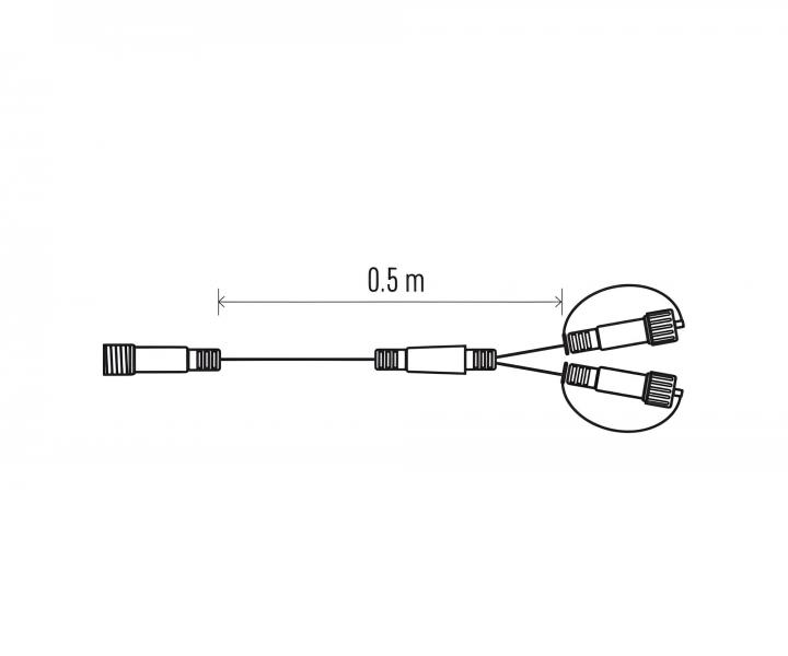 Rozbo�ova� pre spojovacie re�aze Emos Standard D1ZB03, vonkaj�� aj vn�torn� - 0,5 m