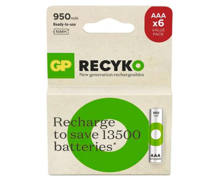 Nabjacie batrie GP ReCyko 950 AAA (HR03) - 6 ks
