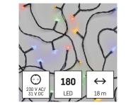 LED vianon reazec, 18 m, vonkaj aj vntorn, multicolor, asova Emos D4AM04