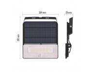 Solrny LED reflektor s pohybovm senzorom Emos Solo ZG122S, IP54, 1600 lm, ierny - neutrln biela