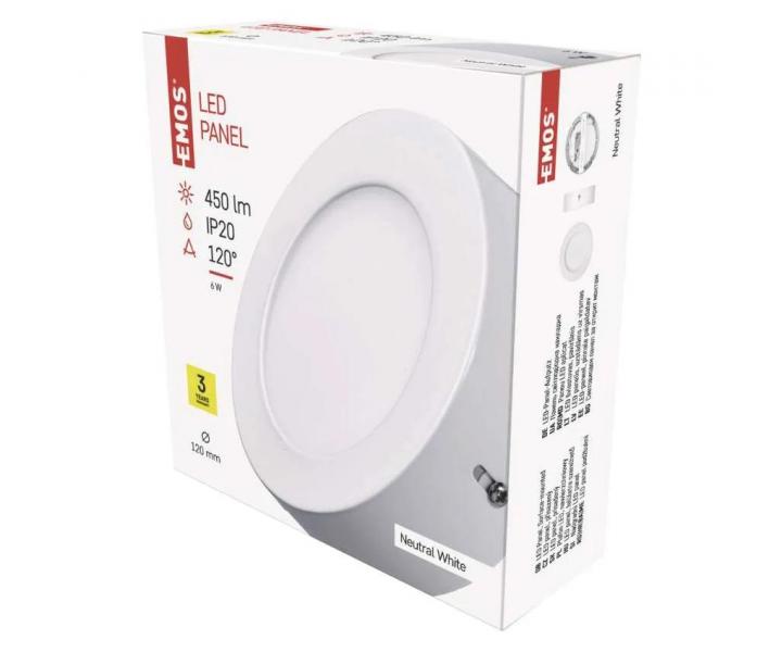 Kruhov prsaden LED svietidlo Emos Profi ZM5122, 6 W, neutrln biela