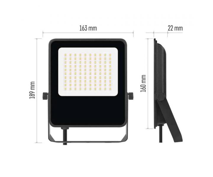LED reflektor Emos Visio ZS2543, IP65, 50 W, ierny, neutrln biela