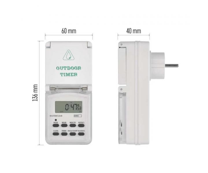 asova - digitlna spnacia zsuvka vonkajia Emos P5507N, IP44