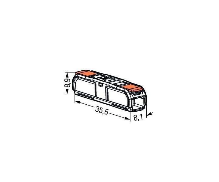 Svorka s pkou spojovacia inline Wago 221-2411 - 2x4 mm2