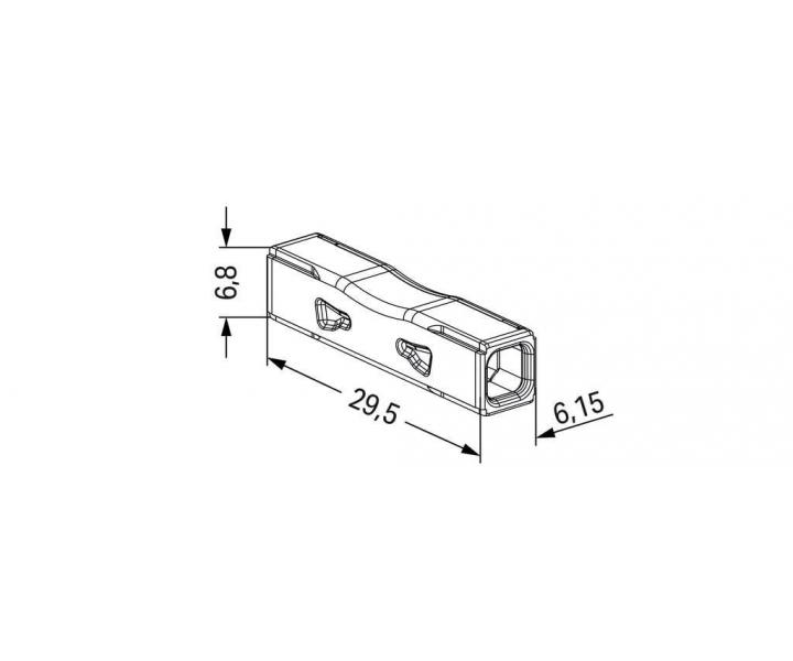 Svorka intalan priechodn Push Wire Wago 2773-2401 - 2x4 mm2