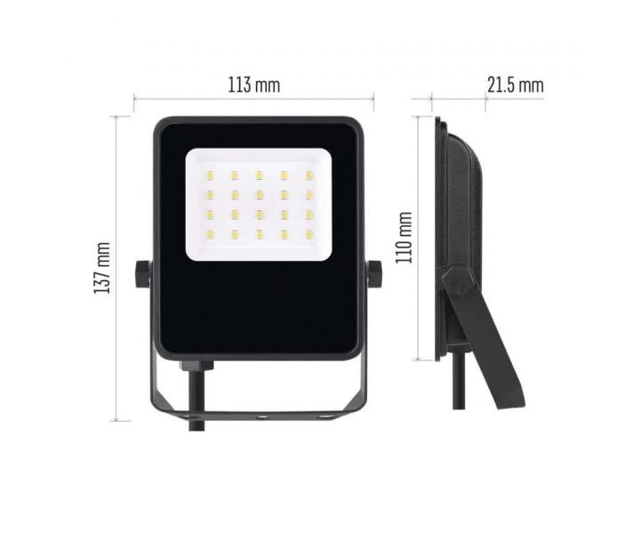 LED reflektor Emos Visio ZS2523, IP65, 20 W, ierny, neutrln biela