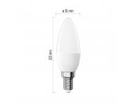 LED iarovka svieka Emos Classic E14, 6,5 W (60 W), tepl biela