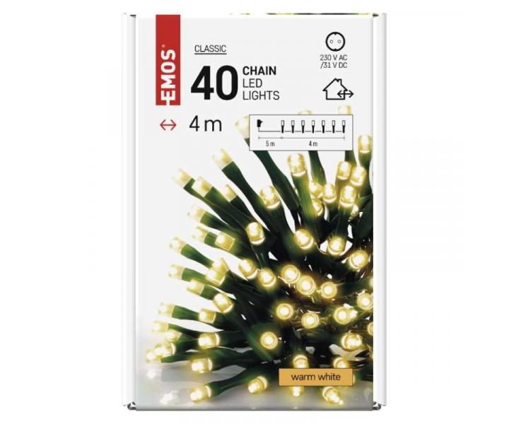 LED vianon reaz, 4 m, vonkaj aj vntorn, tepl biela, asova Emos D4AW01