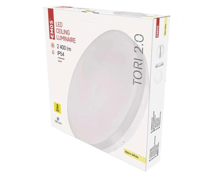 Kruhov prsaden LED svietidlo Emos Tori ZM4122, IP54, 24 W, tepl biela